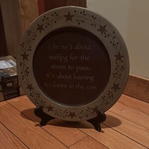 Decorative Brown and Tan Quote Plate